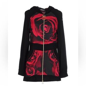 Italian EAN 13 Brand New Black and Red Rose Hoodie
